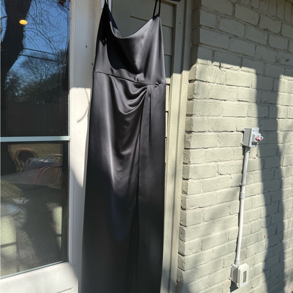 Dessy Collection Sleek Black Gown